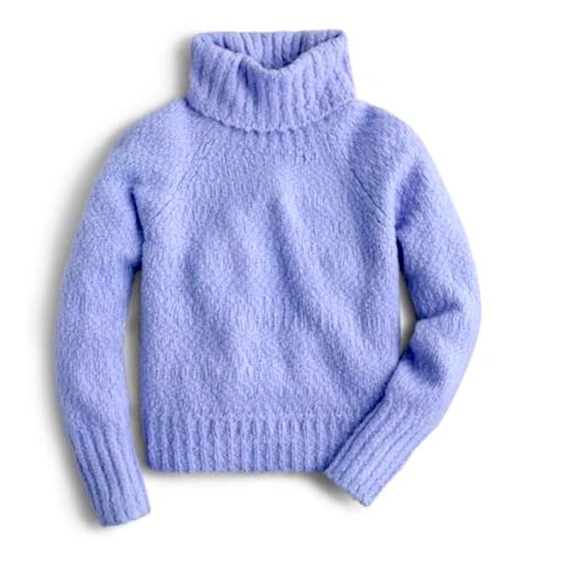 J. Crew Sweaters - NEW J.CREW Chunky knit Alpaca wool blend Turtleneck In French Blue size XL